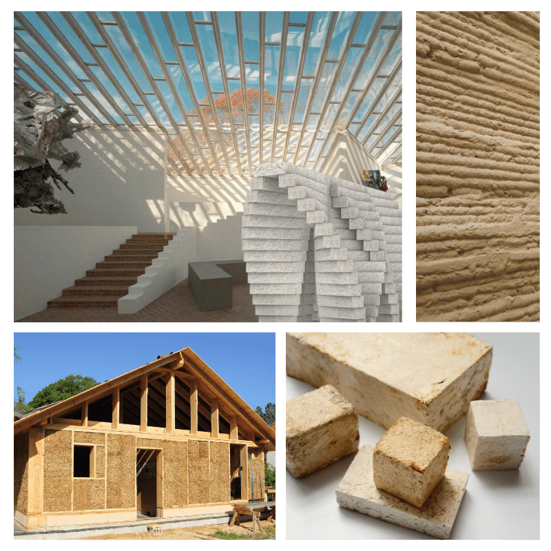 Construction en terre, paille et mycelium, matériaux émergents